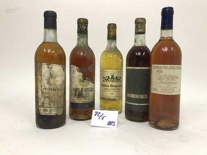 null 5 Bout. Lot de 5 bouteilles : Château Despeyrères, Graves blanc 1976 - Côtes...