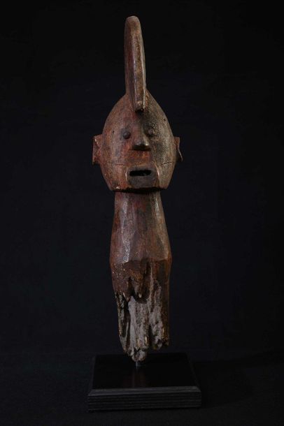 null JIKUN (Nigéria). Tête polychrome 38cm    