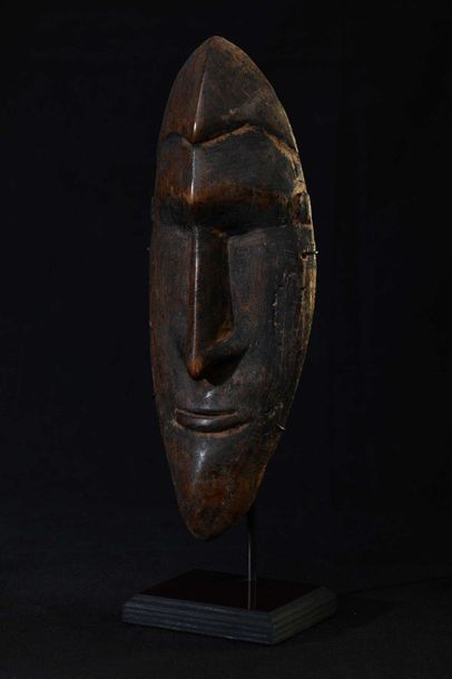 null RAMU (Papouasie Nouvelle Guinée) Masque en bois brun. 25cm    