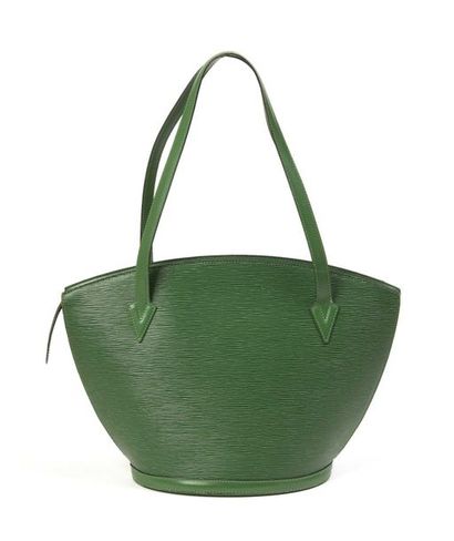 null Louis VUITTON : Saint Jacques (grand modèle) sac en cuir épi vert de forme trapézoïdale,...