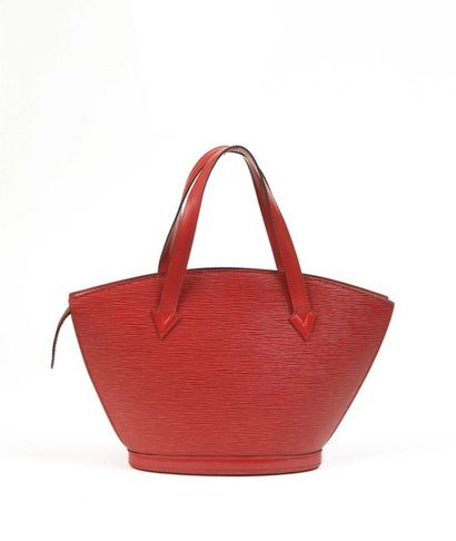 null Louis VUITTON : Saint Jacques (petit modèle) sac en cuir épi rouge de forme...