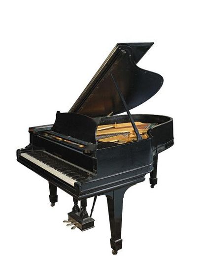 null Piano 1/2 queue STEINWAY modèle A n°65.419 (1889). Meuble vernis noir d'origine...