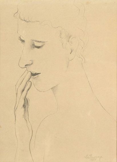 null Roger de la FRESNAYE (1885-1925)

Portrait de femme

Estampe en noir

Signé...
