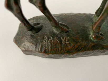 null Antoine Louis BARYE (1796-1875) 

Le chameau

Epreuve en bronze à patine brune...