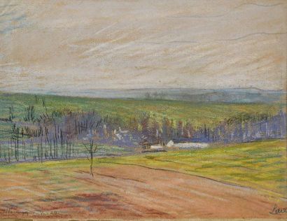 null Maximilien LUCE (1858-1941) Paysage Pastel. Signé en bas à droite et situé en...