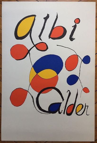 null Calder Alexander Lithograph on vellum AVL made for an exhibition in Albi Format...