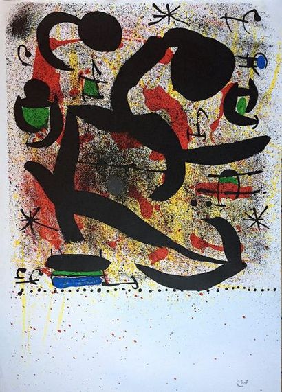 null MIRO Joan Poster before letter Original Lithograph Signature stamp lower ri...