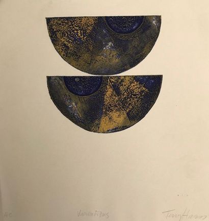 null Terry HAAS (1923-2016) Variations Etching in Colors signed lower right, titled...