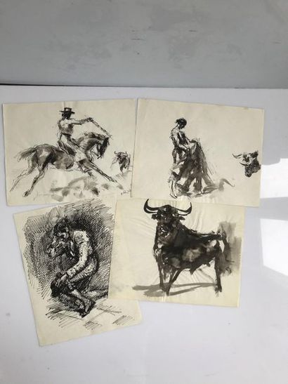 null José Luis REY VILA (1910-1983)

Bullfighting

Suite of 7 ink and wash drawings

Some...
