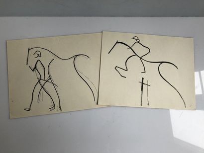 null José Luis REY VILA (1910-1983)

Horses and jockey

2 drawings in ink and pe...