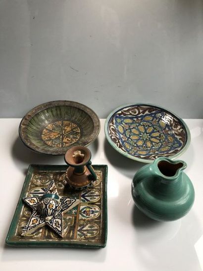 null Ceramic bowl polychrome green and ochre diam: 30cm

Round ceramic bowl with...