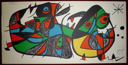 null MIRO Joan Original Lithograph 1974 Signature printed lower right, size 40 x...