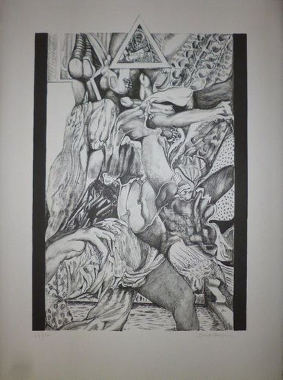null SCHOENDORFF Max Lithograph original 1962 signed in pencil in lower right Numbered...