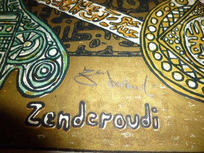 null ZENDEROUDI Charles Hossein Lithograph, signed in pencil below in the centre,...