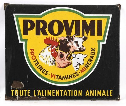 null PROVIMI " Toute l'Alimentation Animale " : Flat enamelled plate with ears. Alsatian...