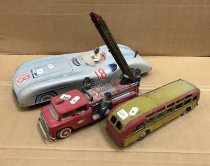 null JOUSTRA MF 718: three different VEHICLES including Firefighters - Bus and Racing,...