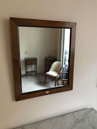 null Miroir rectangulaire en bois pichepin vernis, XIXème siècle
