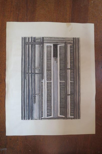 null Un ensemble pour l'illustration de "La fenêtre", texte de Francis Ponge et illustrations...