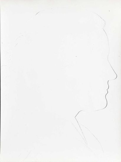 null Luigi VERONESI (1908-1995) Portrait d’une femme assise, 1953 Tirage solarisé,...