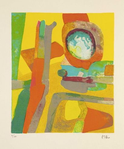 null Maurice ESTEVE (1904-2001) Dulcinée. 1988 Lithographie en couleurs sur vélin...