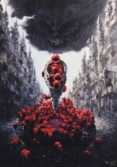null JIANG Wenbin (1982) The magic city, the real hell, 2020 Oil on canvas. 50 x...