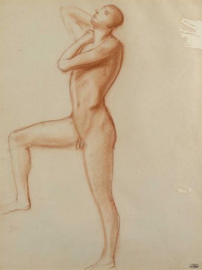 André DERAIN (1880-1954) Naked man Sanguine...