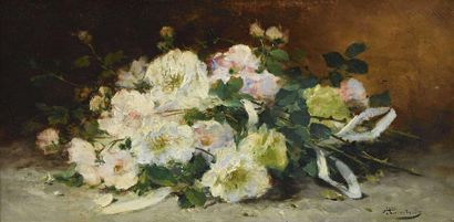 null Eugène Henri CAUCHOIS (1850 - 1911) Bouquet of flowers Oil on canvas signed...