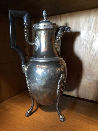 null Silver tripod jug from the 19th century.