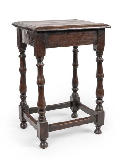 null Small pedestal table in the Louis XIII rustic style