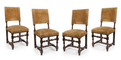 null Suite of twelve Louis XIII style chairs