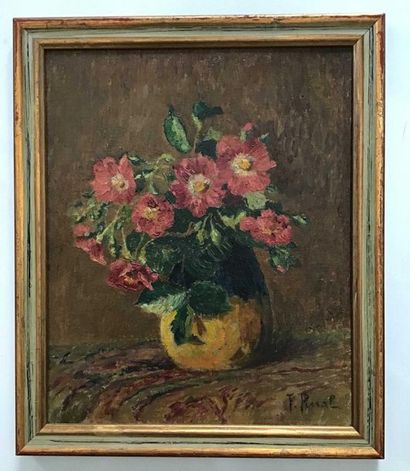 null Still life with flowers 

Oil on canvas

Signed lower right F. Pinal, countersigned...