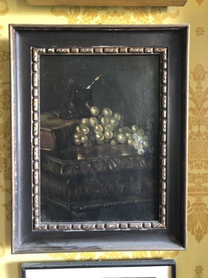 null School of the XIXth century 

Still life with bunches of grapes

Oil