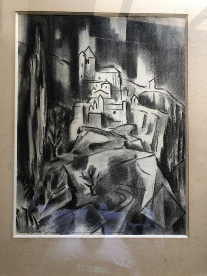null Robert SIMON

Village in the mountains

Charcoal on paper

Signed lower left...