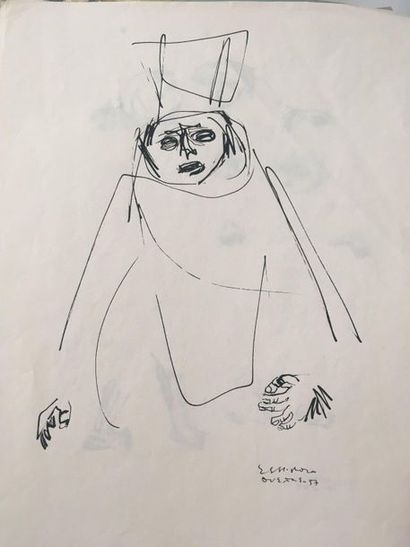 null Francisco ESPINOZA DUENAS (1926 - 

Suite de quatre dessins représentant des...