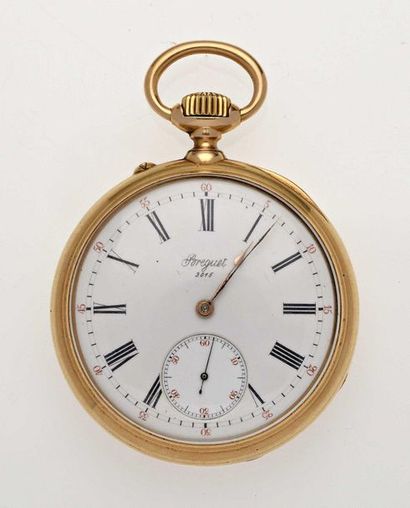 null 12 Breguet Pocket watch in 18K 750 thousandths yellow gold with mechanical movement...