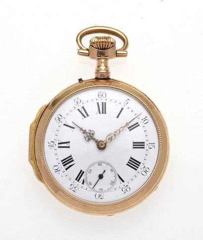 null 13 Pocket watch in 18K 750 thousandths yellow gold with mechanical movement.18K...