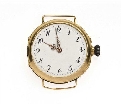 null 16 Pocket watch in 18K 750 thousandths yellow gold with mechanical movement,...