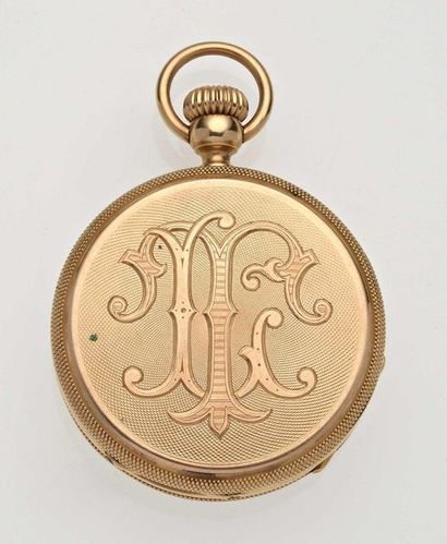 null 1 Pocket watch in 18K 750 thousandths yellow gold with mechanical movement.18K...