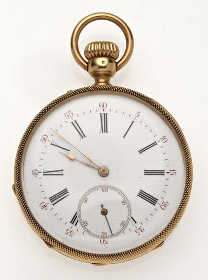 null 1 Pocket watch in 18K 750 thousandths yellow gold with mechanical movement.18K...