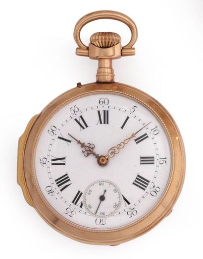 null 21 Pocket watch in 18K 750 thousandths yellow gold with mechanical movement.18K...