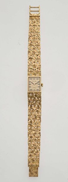 null 38 Electa 18K 750 mils yellow gold city watch with mechanical movement.18K yellow...
