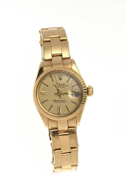 null 42 Rolex Lady Datejust - Reference 6917 Ladies' watch in 18K (750 mils) yellow...