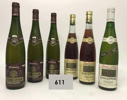 null 6 End. Batch of 6 bottles: Two Ernest Preiss, Pinot Noir, 1985 - Three bottles...