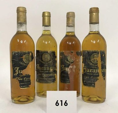 null 4 End. Jurançon, clos Cancaillaü, one 1985 and 3 with illegible vintage -