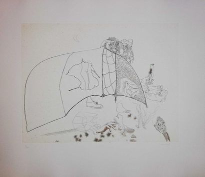 null CASTILLO Jorge 1978 Engraving signed lower right, numbered on 75. 56 x65 cm