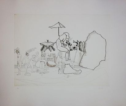 null CASTILLO Jorge 1978 Engraving signed lower right, numbered on 75. 56x65cm