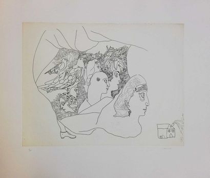null CASTILLO Jorge 1978 Engraving signed lower right, numbered on 75. 56 x 65 c...