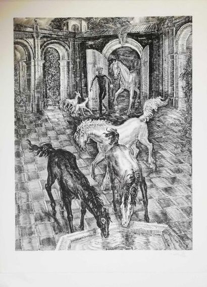 null DECARIS Albert Original etching signed lower right, numbered on 140. 65 x 50...