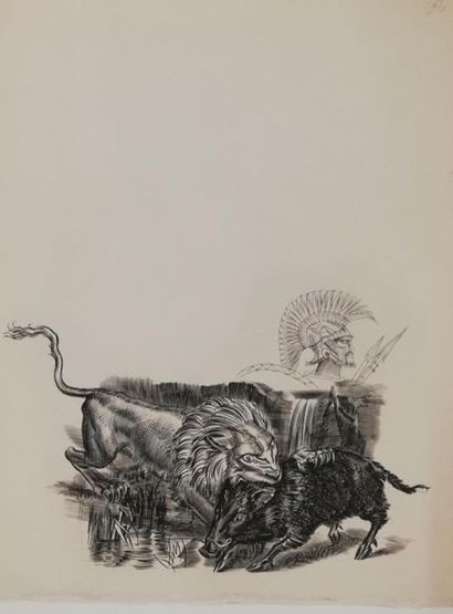 null DECARIS Albert Engraving on paper. Unsigned, unjustified. 32 x 25 cm