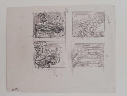 null DECARIS Albert Homer Pencil drawing on paper. Unsigned 32 x 23 cm